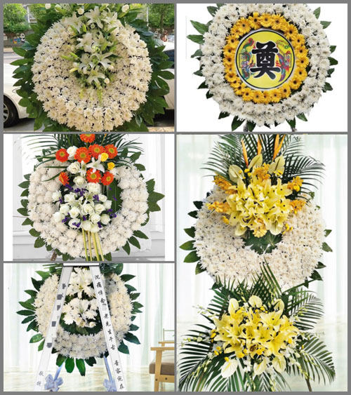 山东济宁梁山县水泊街道马振扬村花圈速递